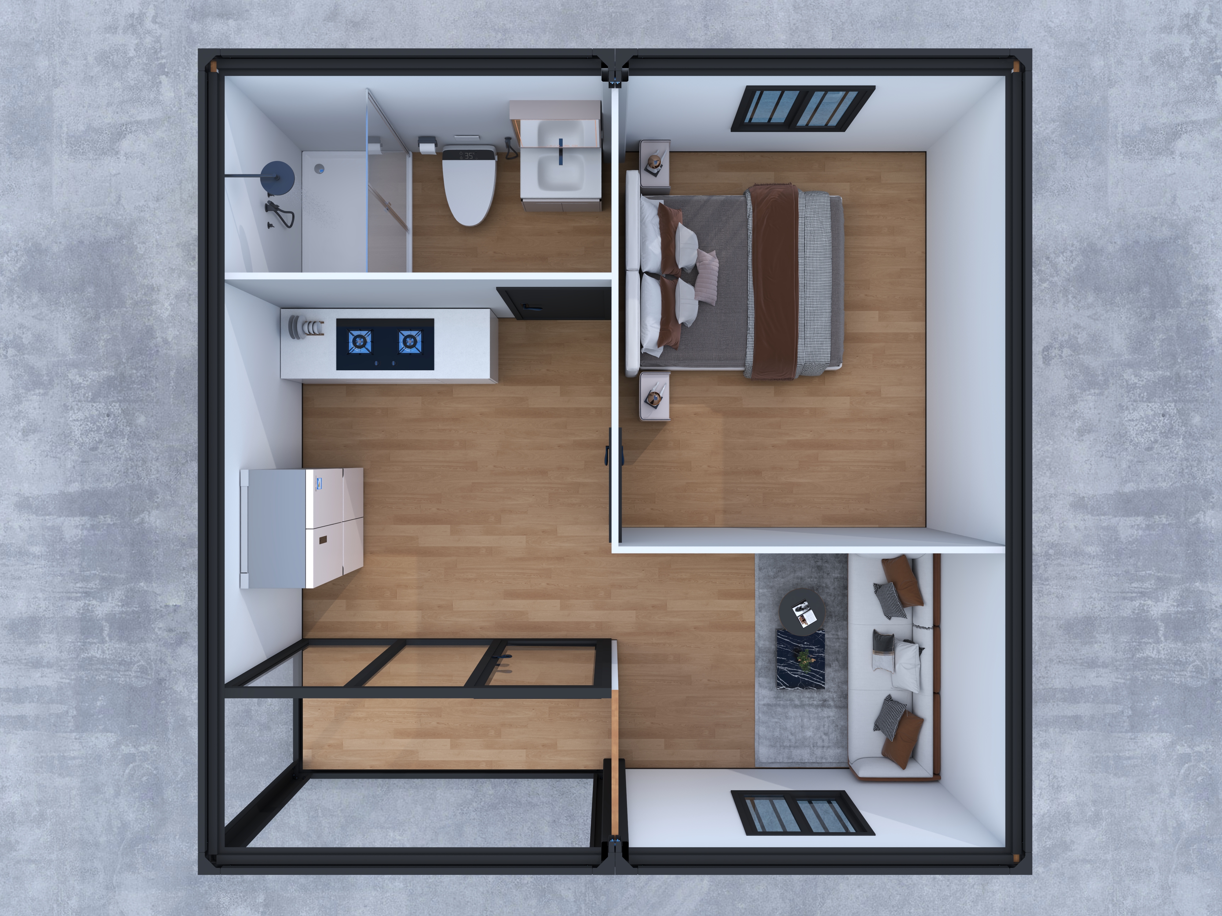 Interior 1 dorm vista 1